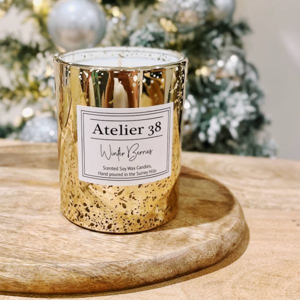 Winter Berry Gold Electroplated Candle 30cl